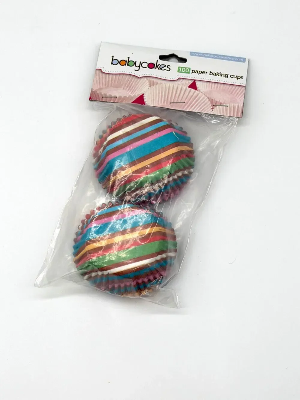 Bulk Babycakes Mini Cupcake Liners Striped 25 CASE 100 Baking Cups Per Pack New